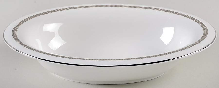 Vera Infinity 10" Oval Vegetable Bowl by Wedgwood-1