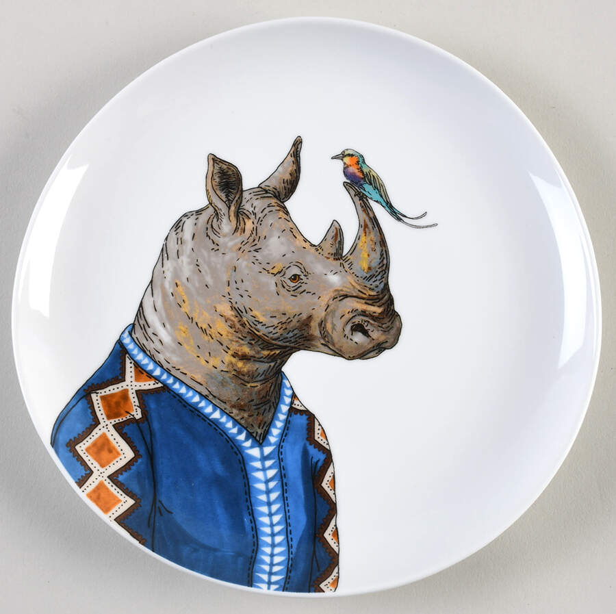 Dapper Animal Salad Plate by West Elm-1