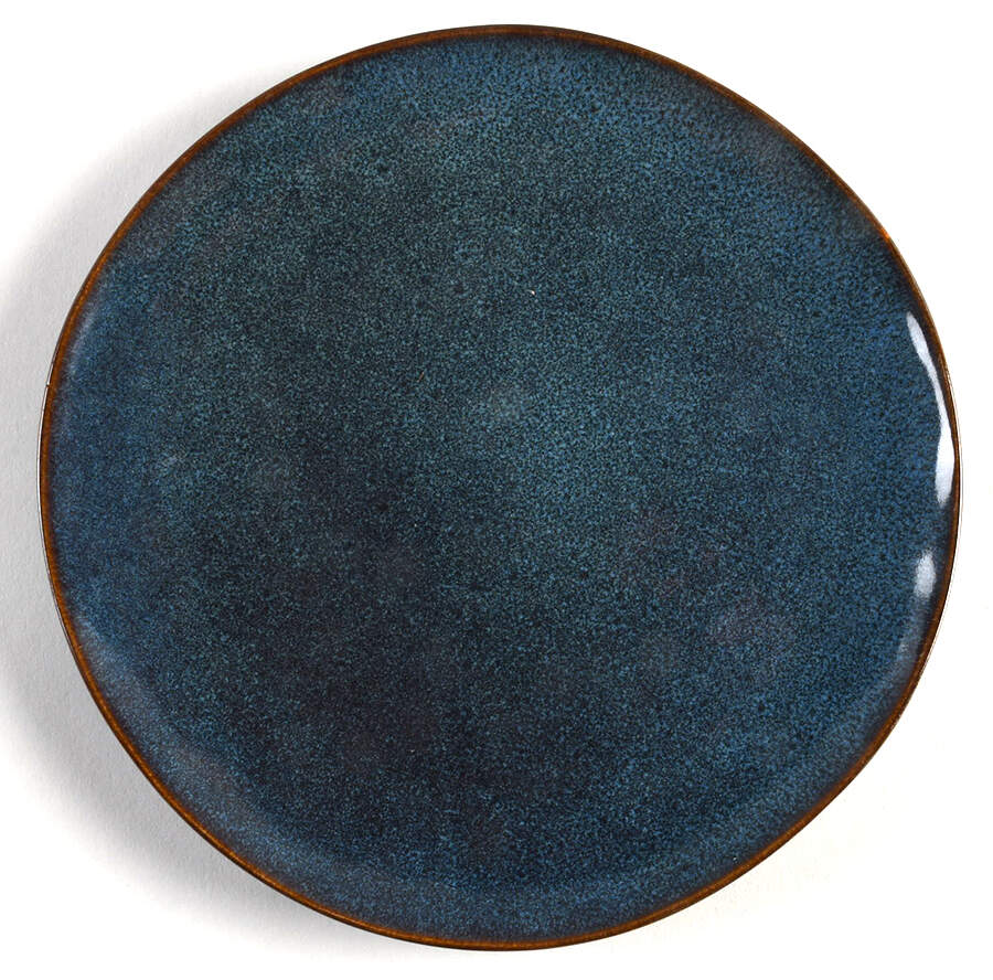 Organic Reactive Indigo Salad Plate by World Market-1