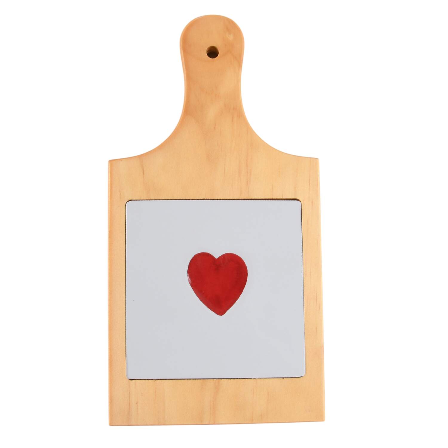 Valentine's Day 10" Natural Wood Cheese Board with Tile  HC by Williams-Sonoma-1