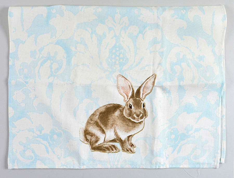 Damask Easter Bunny Cloth Kitchen Towel by Williams-Sonoma-1