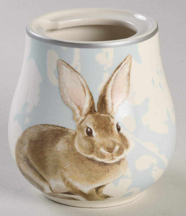 Damask Easter Bunny Sugar Bowl No Lid by Williams-Sonoma-1