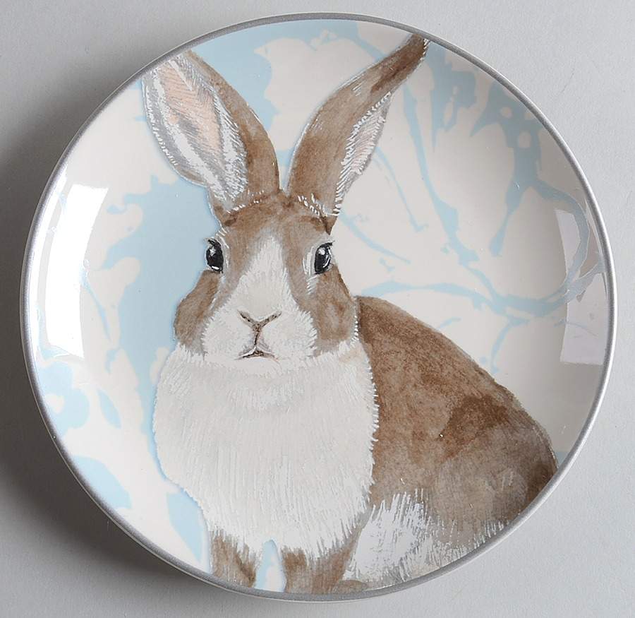 Damask Easter Bunny Appetizer Plate by Williams-Sonoma-1