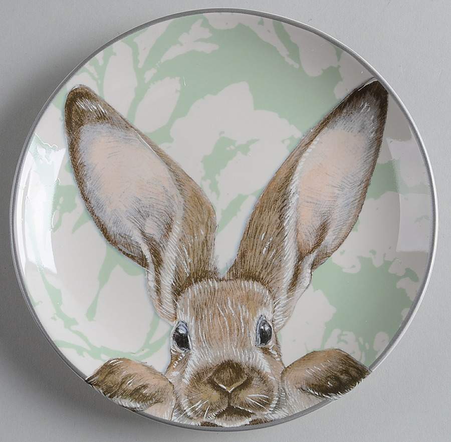 Damask Easter Bunny Appetizer Plate by Williams-Sonoma-1