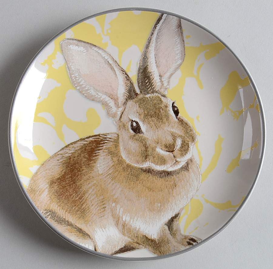 Damask Easter Bunny Appetizer Plate by Williams-Sonoma-1