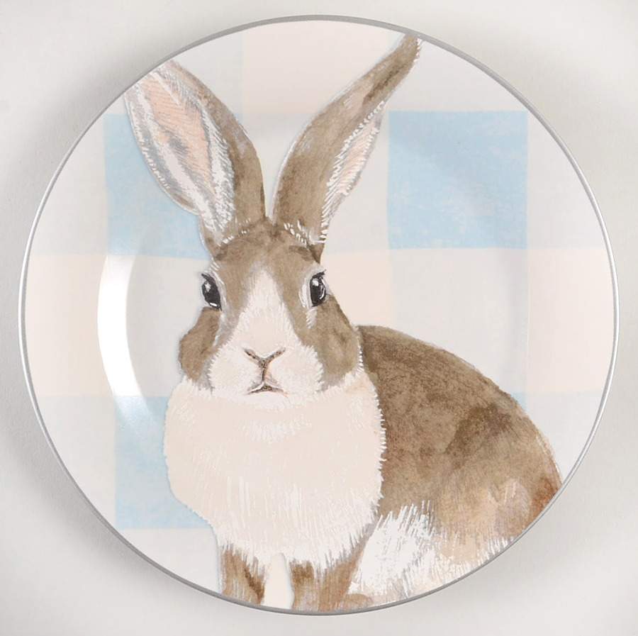 Damask Easter Bunny Salad Plate by Williams-Sonoma-1