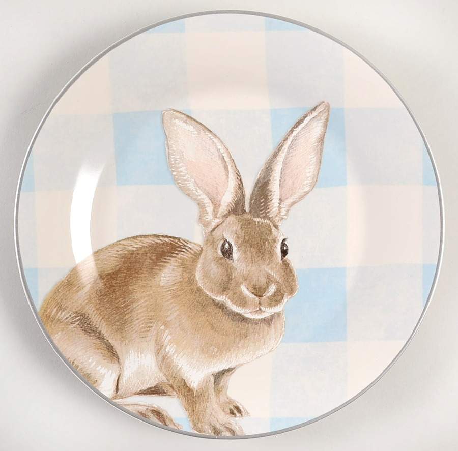 Damask Easter Bunny Dinner Plate by Williams-Sonoma-1