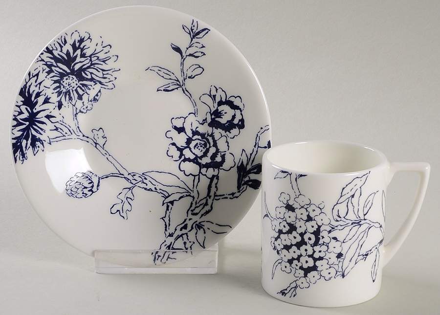Jasper Conran Chinoiserie Blue Espresso Cup and Saucer Set by Wedgwood-1