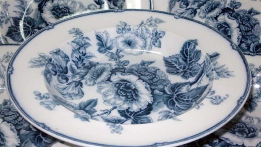 Hollyhock Blue Dinner Plate by Wedgwood-1