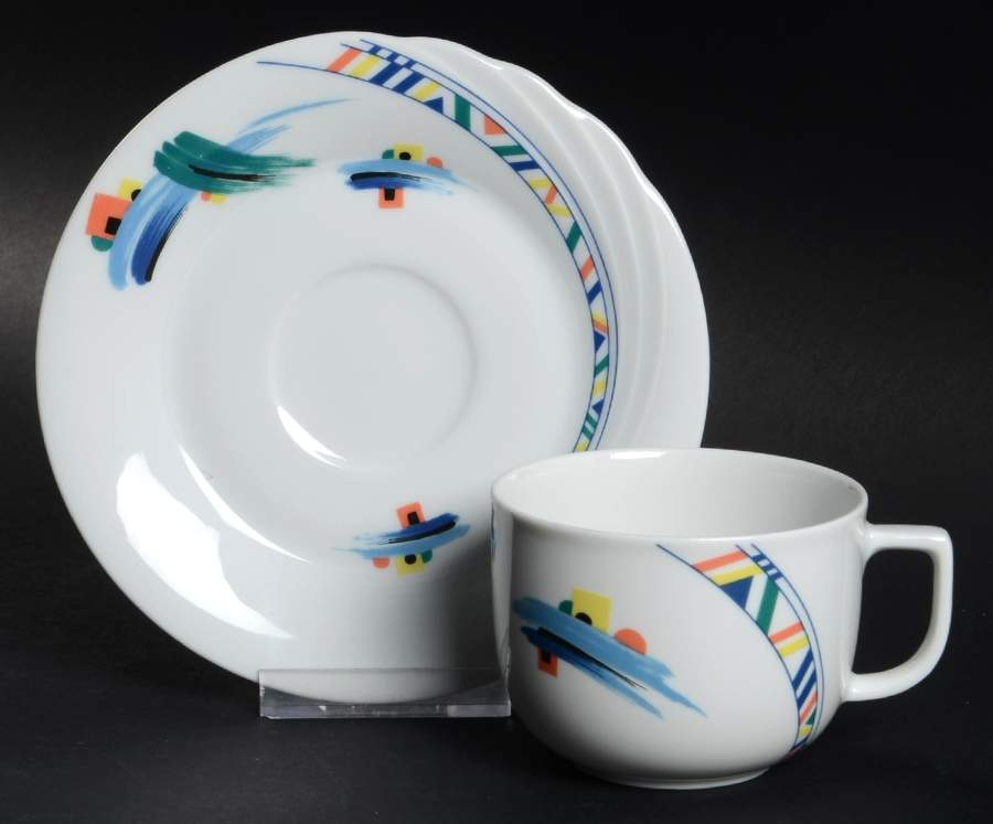 WIG1312 Flat Cup & Saucer Set by Winterling - Bavaria-1