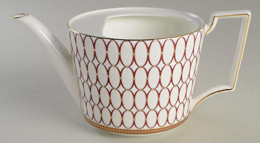 Renaissance Red Teapot No Lid by Wedgwood-1
