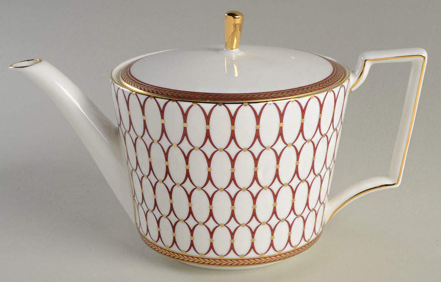 Renaissance Red Teapot & Lid by Wedgwood-1