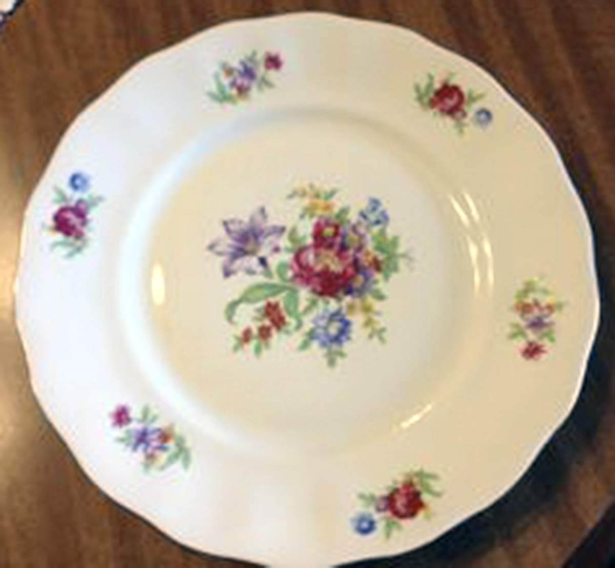 Meissen Flower Dinner Plate by Walbrzych-1
