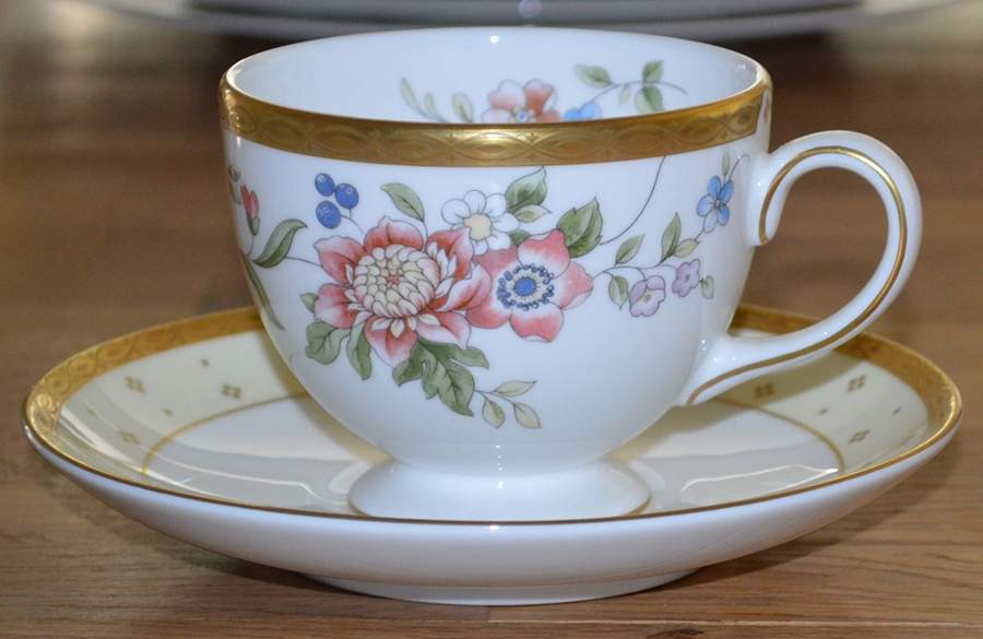 Grace Footed Cup & Saucer Set by Wedgwood-1