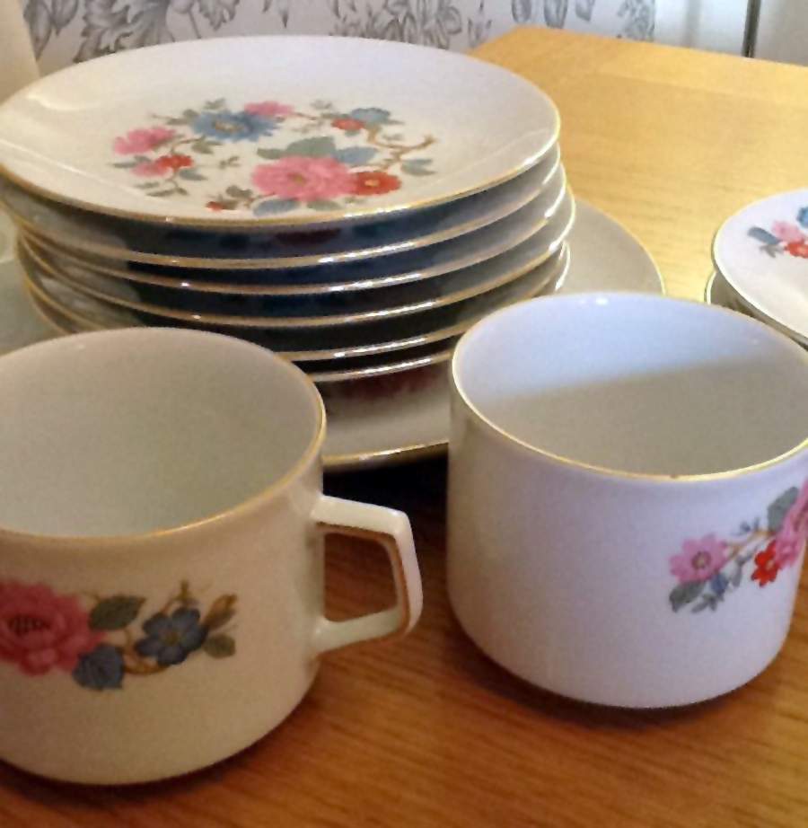WIG1325 Flat Cup & Saucer Set by Winterling - Bavaria-1