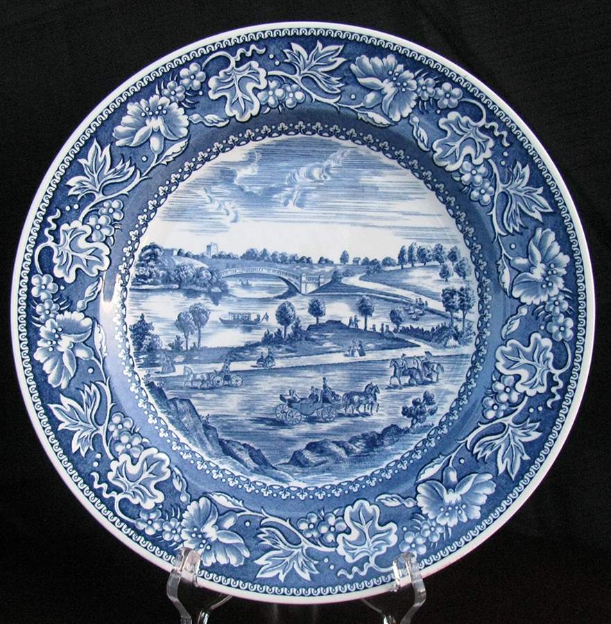 Old New York Blue Dinner Plate by Wedgwood-1