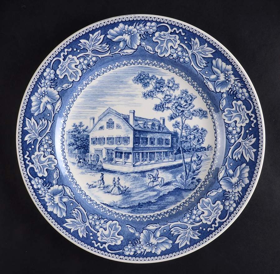 Old New York Blue Dinner Plate by Wedgwood-1