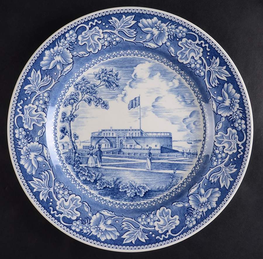 Old New York Blue Dinner Plate by Wedgwood-1