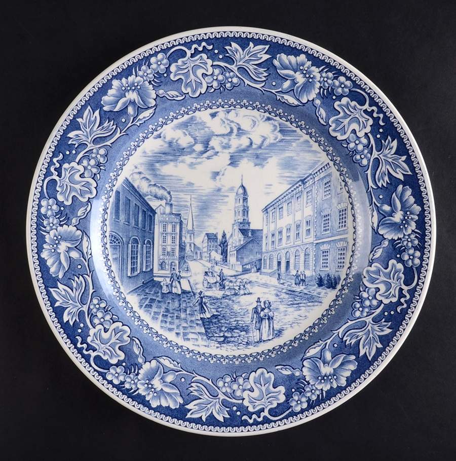 Old New York Blue Dinner Plate by Wedgwood-1