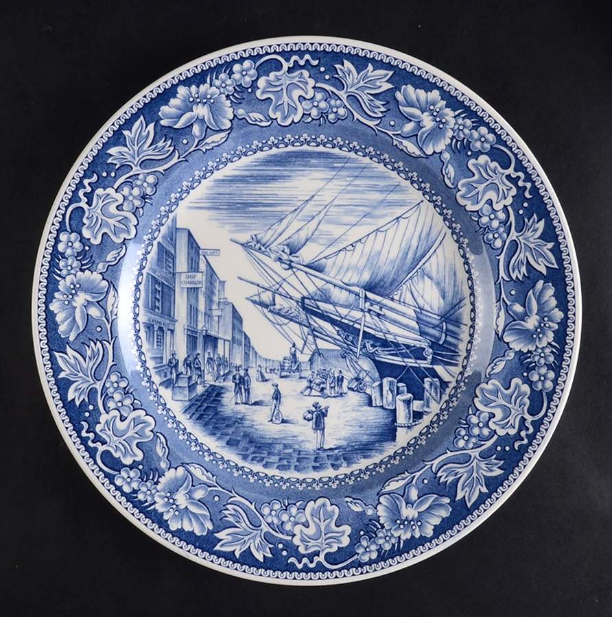 Old New York Blue Dinner Plate by Wedgwood-1