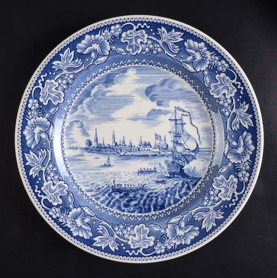 Old New York Blue Dinner Plate by Wedgwood-1
