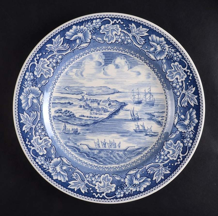 Old New York Blue Dinner Plate by Wedgwood-1