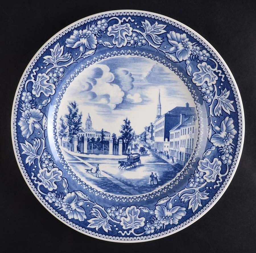 Old New York Blue Dinner Plate by Wedgwood-1