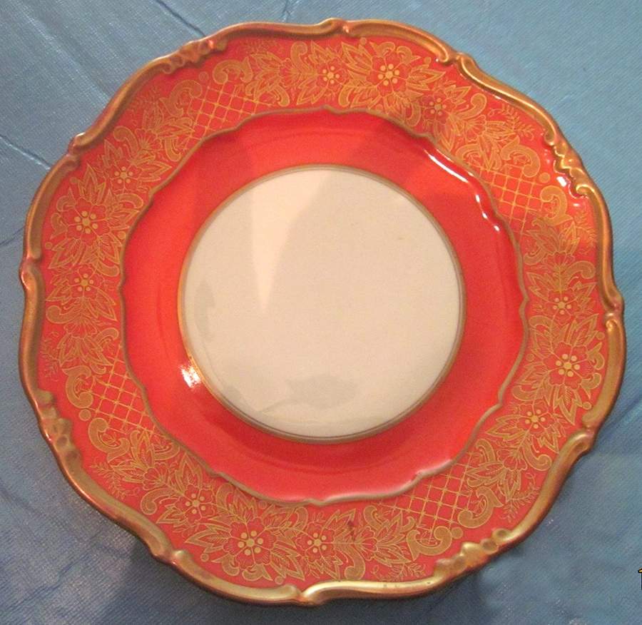 40051 Red Dinner Plate by Weimar-1