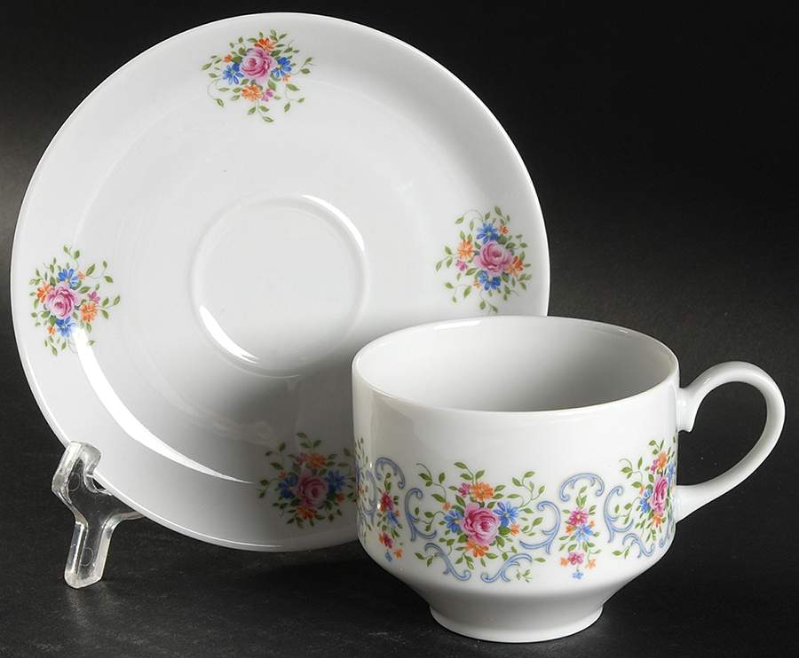 WIG1327 Flat Cup & Saucer Set by Winterling - Bavaria-1