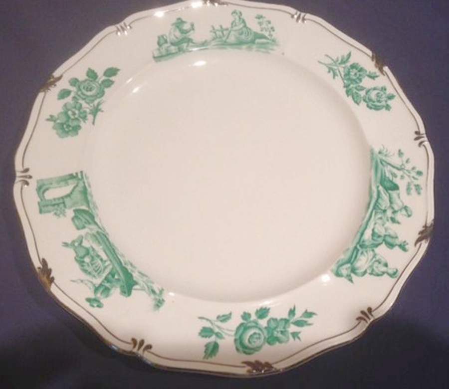 Personages Green (AMH9129) Dinner Plate by Wedgwood-1