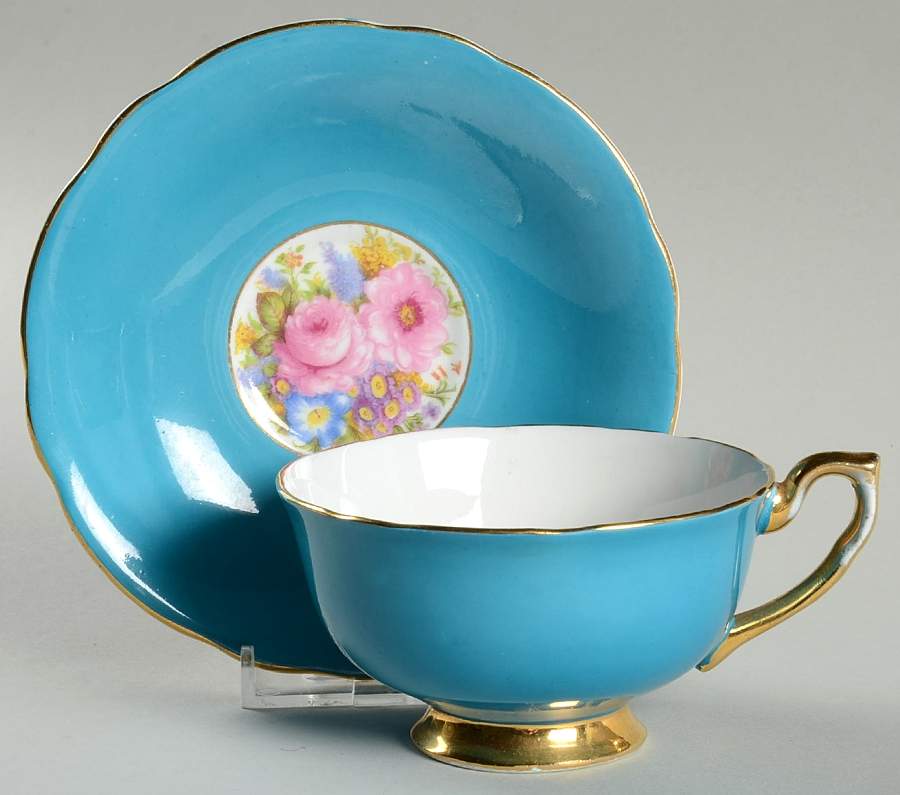 385-66 Footed Cup & Saucer Set by Windsor (England)-1