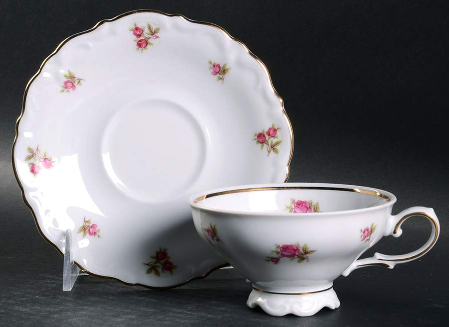 Chintz Footed Cup & Saucer Set by Winterling - Bavaria-1