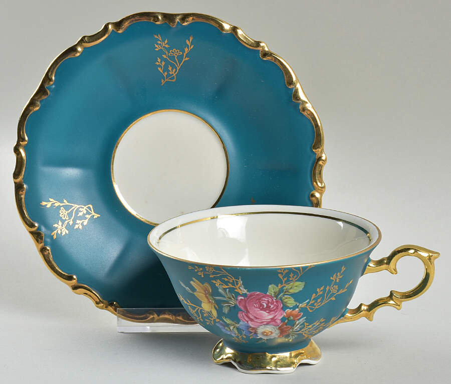 WLD41 Footed Cup & Saucer Set by Waldershof-1