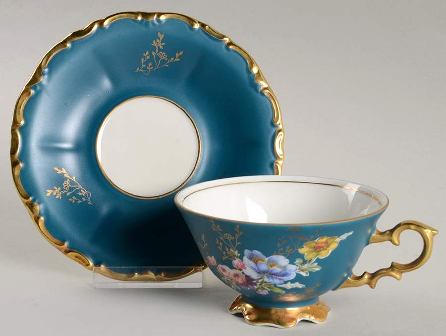 WLD41 Footed Cup & Saucer Set by Waldershof-1