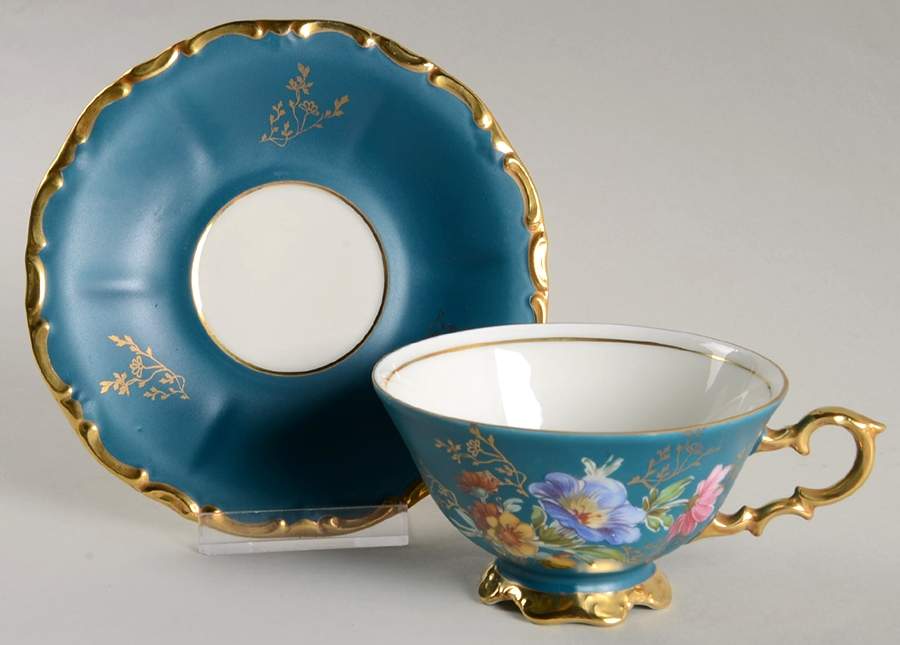 WLD41 Footed Cup & Saucer Set by Waldershof-1