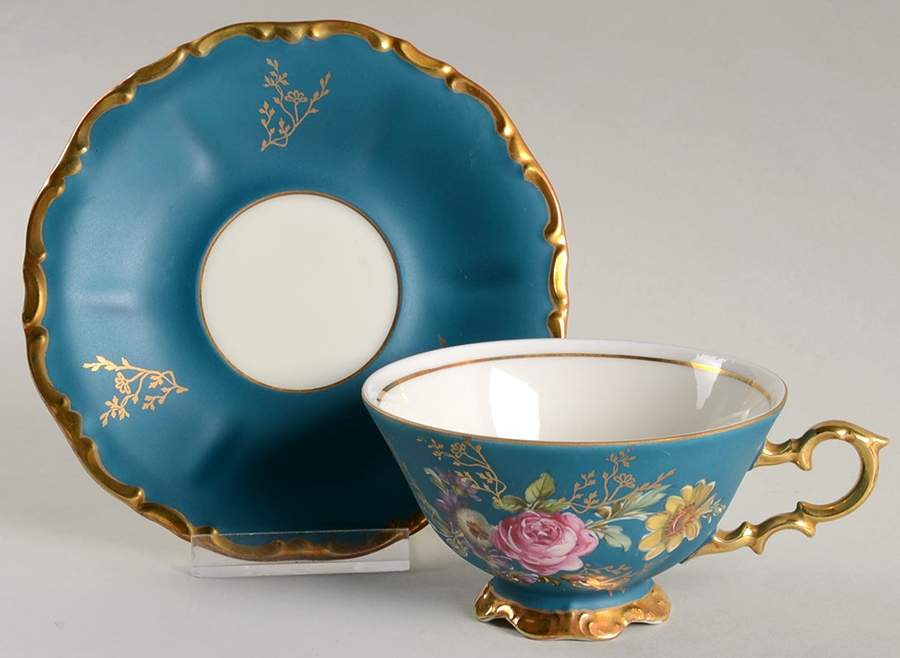 WLD41 Footed Cup & Saucer Set by Waldershof-1