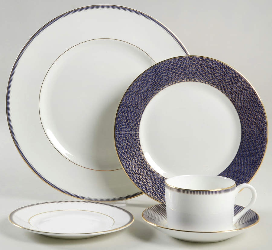 Lismore Diamond Lapis 5 Piece Place Setting by Waterford China-1