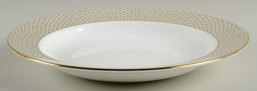 Lismore Diamond Cinnabar Large Rim Soup Bowl by Waterford China-1