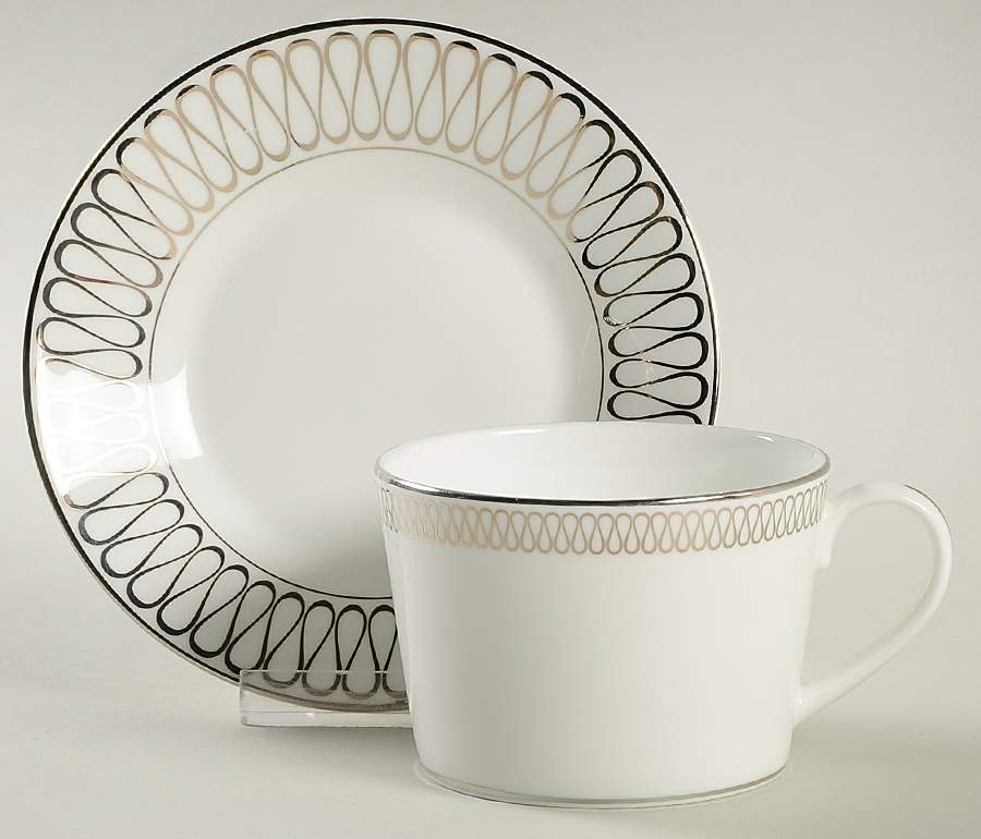Opulence Flat Cup & Saucer Set by Waterford China-1
