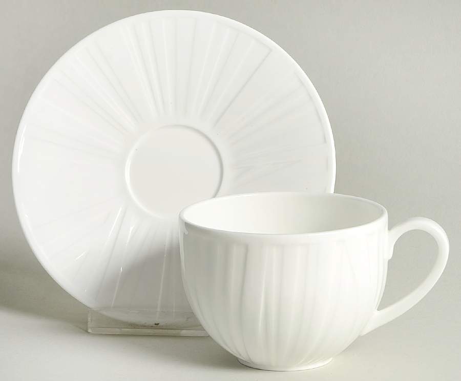 Vera Organza Flat Cup & Saucer Set by Wedgwood-1