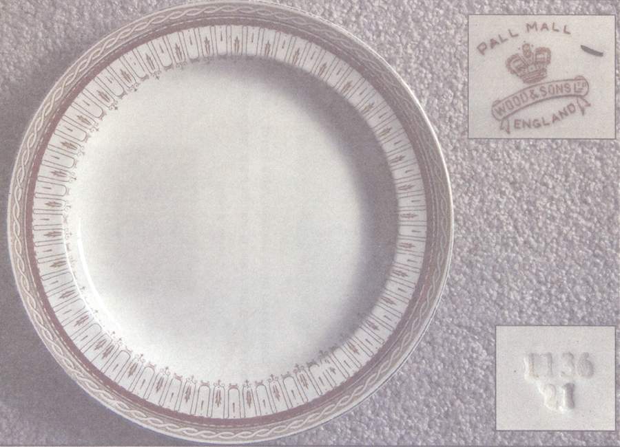 Pall Mall (Red Band) Salad Plate by Wood & Sons-1