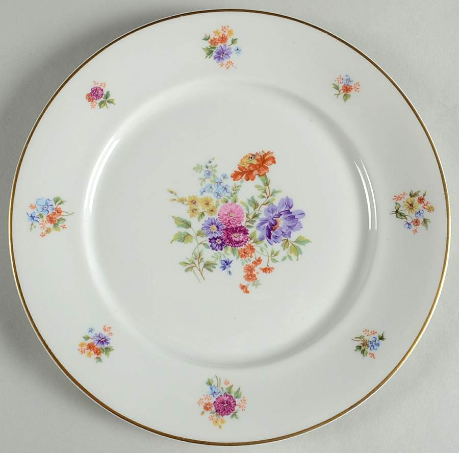 Bouquet Dresden (Smooth) Dinner Plate by Warwick-1