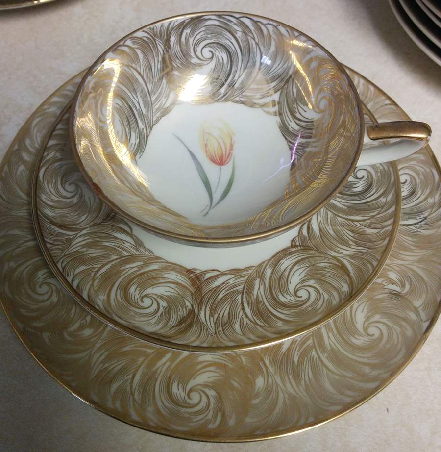 WIG1374 Footed Cup & Saucer Set by Winterling - Bavaria-1