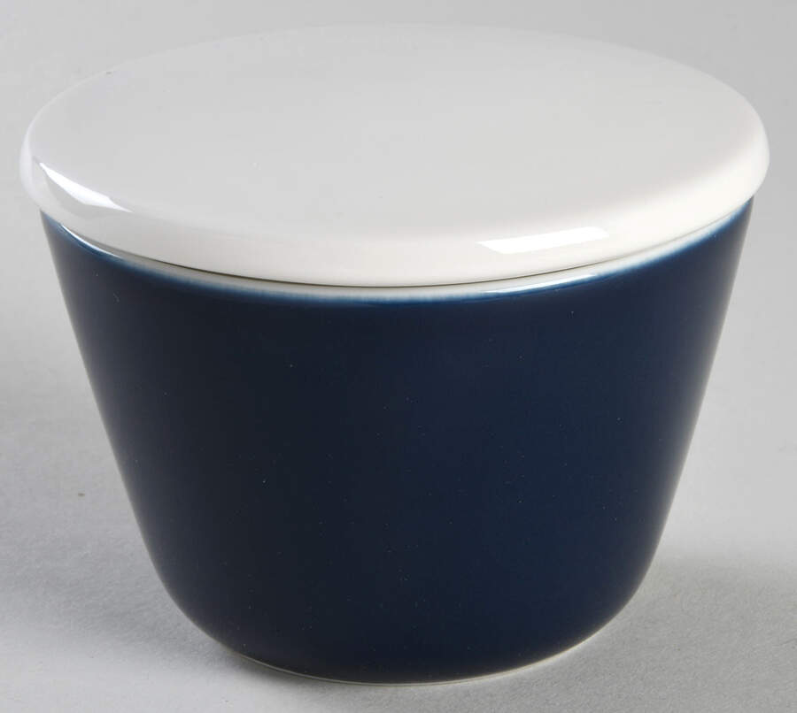 Vera Simplicity Indigo Chevron Sugar Bowl & Lid by Wedgwood-1