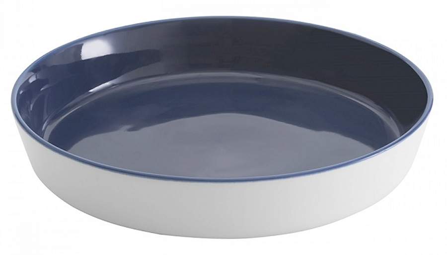 Vera Simplicity Indigo Chevron 10" Round Vegetable Bowl by Wedgwood-1