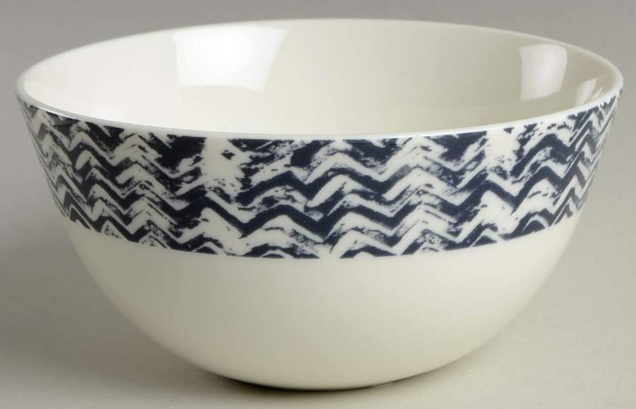 Vera Simplicity Indigo Chevron Soup/Cereal Bowl by Wedgwood-1