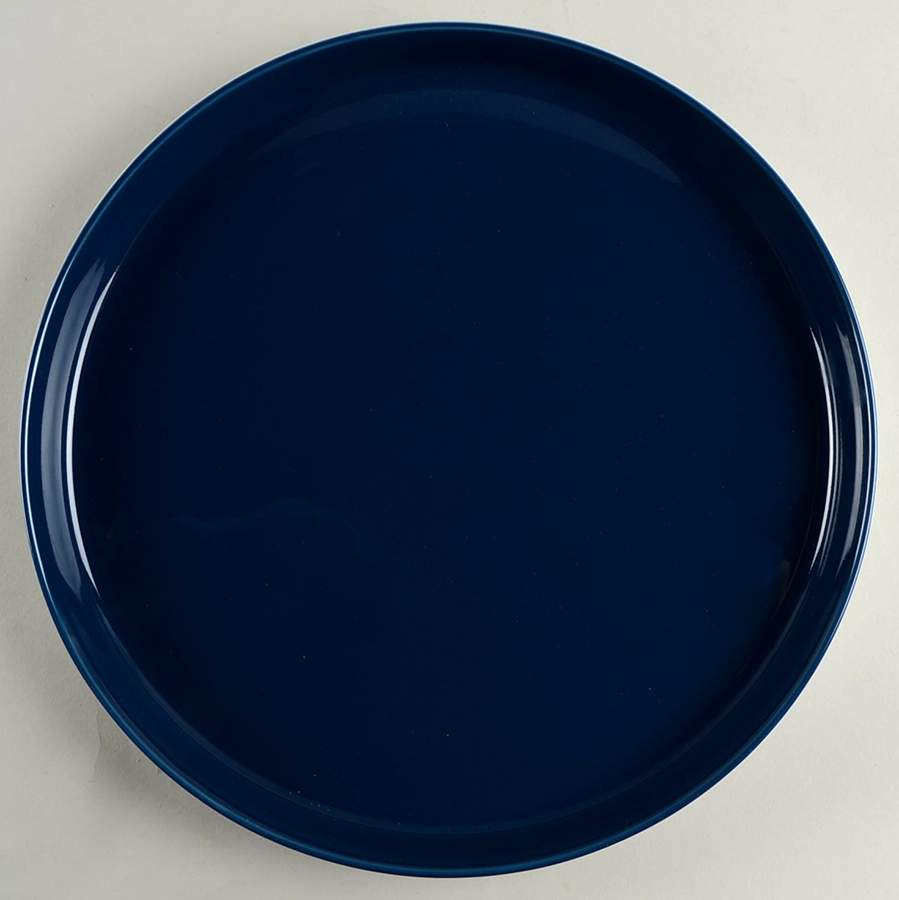 Vera Simplicity Indigo Chevron 13" Deep Round Platter by Wedgwood-1