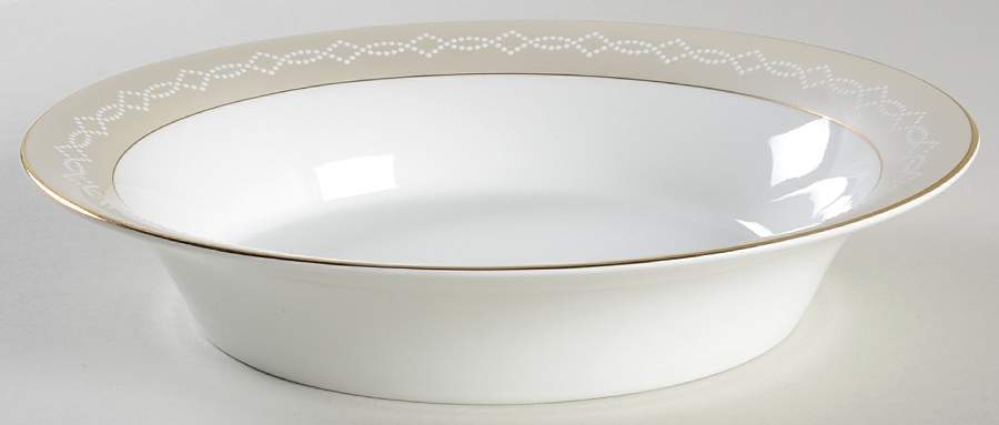 Cherish 10" Oval Vegetable Bowl by Waterford China-1