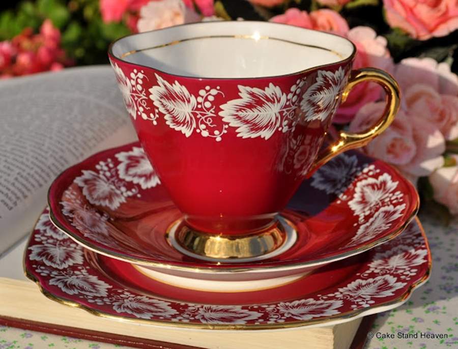 1155-52-R Footed Cup & Saucer Set by Windsor (England)-1