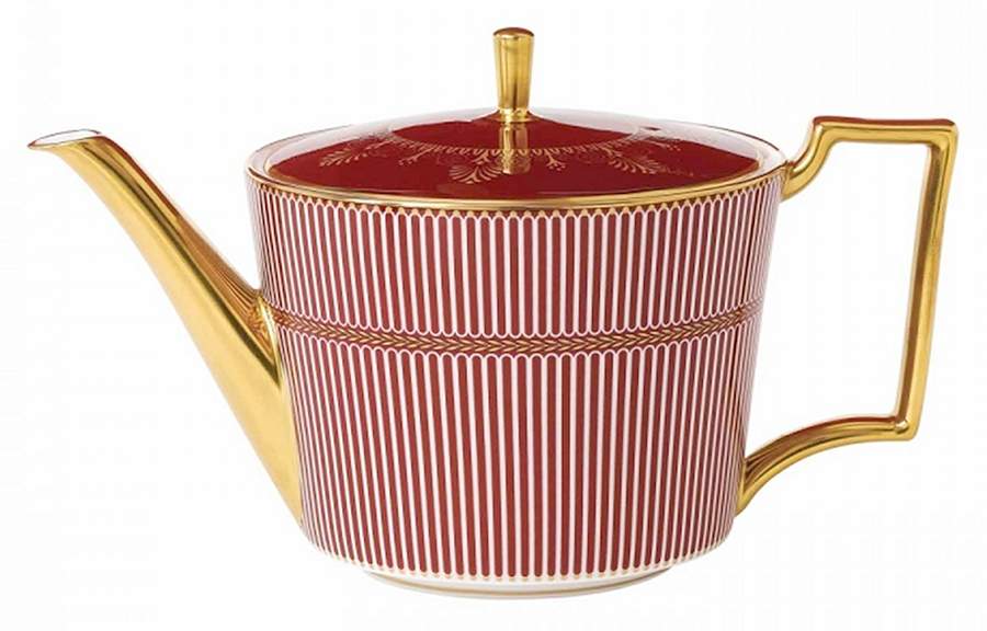 Anthemion Ruby Teapot & Lid by Wedgwood-1